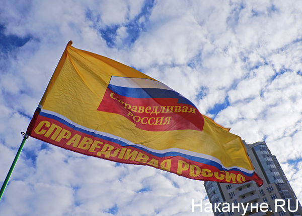 СР, Справедливая Россия, флаг, небо (2017) | Фото: Накануне.RU