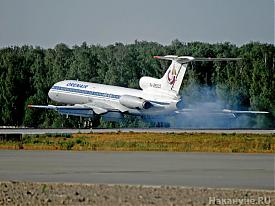 Ту-154 самолет взлет Оренбургские авиалинии Оренэйр Orenair ВПП Домодедово аэропорт|Фото: Накануне.RU