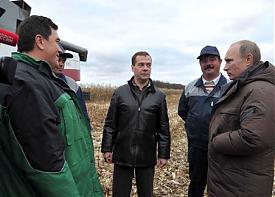 медведев путин уборка урожая|Фото: premier.gov.ru