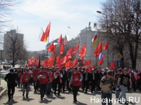 ульяновск, митинг против базы нато, кпрф, красные флаги|Фото: Накануне.RU