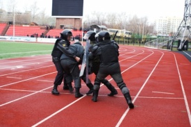ОМОН полиция стадион Тюмень фанат|Фото: УМВД РФ по Тюмени