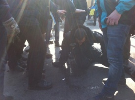 милиционер, киев, евромайдан|Фото: твиттер