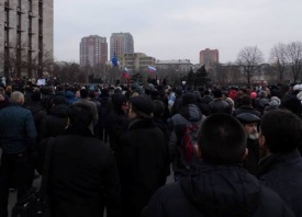 Донецк, митинг|Фото: фейсбук Оксаны Костюченко