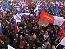 митинг-концерт в поддержку Крыма Москва 7.03.14|Фото: Вести 24