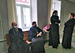 Представители церкви в Ленинском районном суде Екатеринбурга на деле схимонаха Сергия (2021) | Фото: Накануне.RU
