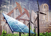 Коллаж, энергопереход, зеленая энергетика, ветряные мельницы, солнечные батареи, заводы (2021) | Фото: Накануне.RU