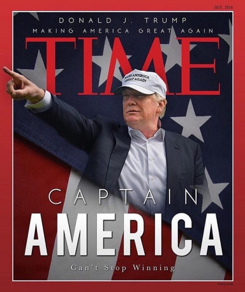 Трамп, капитан Америка, Time|Фото: