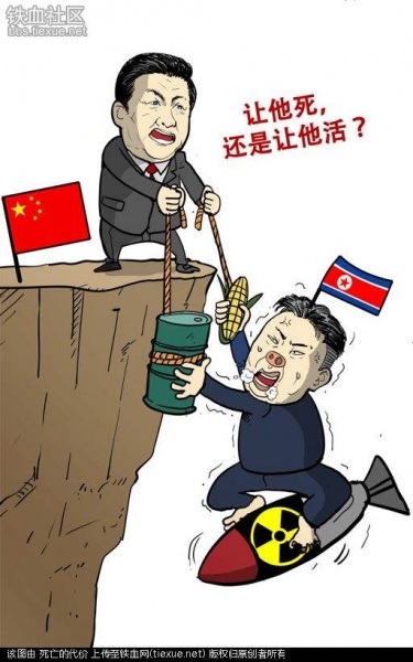 Китайская карикатура про КНДР|Фото: hbbc.tiexue.net