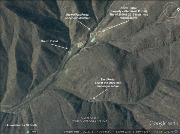 Вид из космоса на северокорейский ядерный полигон Пунгье-ри|Фото: http://38north.org