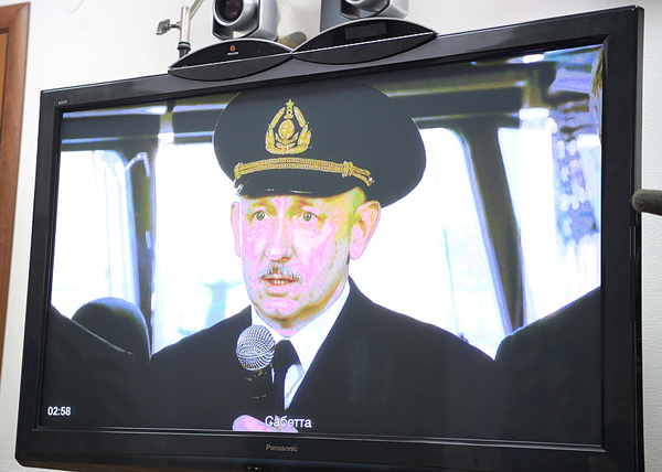видеоконференция по случаю первого захода арктического танкера-газовоза в порт Сабетта.|Фото: kremlin.ru