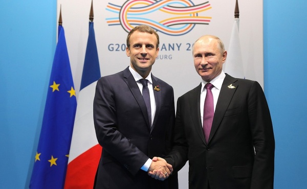 Владимир Путин, Эммануэль Макрон, G20(2017)|Фото:Пресс-служба Кремля