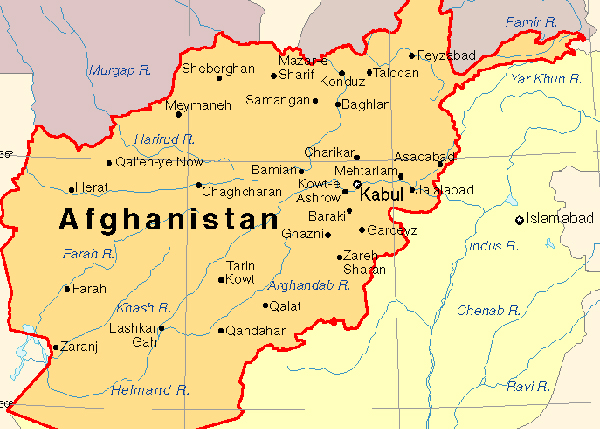 афганистан карта(2007)|Фото: www.blythe.org