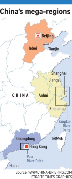 Агломерация в районе Пекин-Тяньцзинь-Хэбэй даст китайской столице выход к морю(2017)|Фото: http://map-us.info