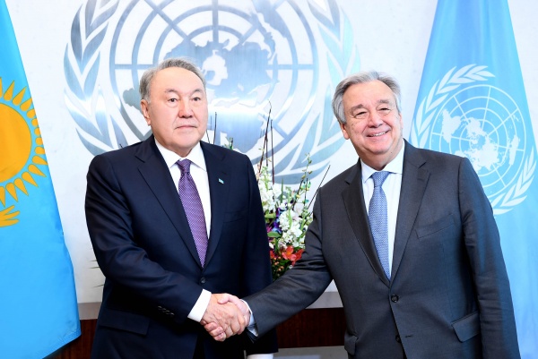 Назарбаев и Гуттериш(2018)|Фото: www.akorda.kz