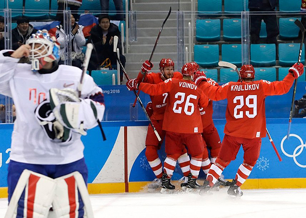 Россия - Норвегия, хоккей, ОИ-2018(2018)|Фото: REUTERS/David W. Cerny