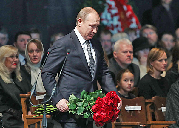 церемония прощания с Олегом Табаковым, Владимир Путин(2018)|Фото: ntv.ru