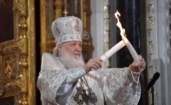Пасхальное богослужение в храме Христа Спасителя, патриарх Кирилл(2018)|Фото: Пресс-служба Кремля