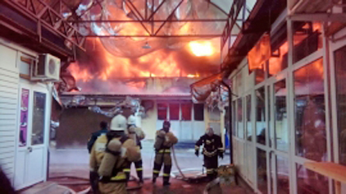 Нальчик, рынок, пожар, МЧС(2018)|Фото: МЧС России по Кабардино-Балкарской Республике