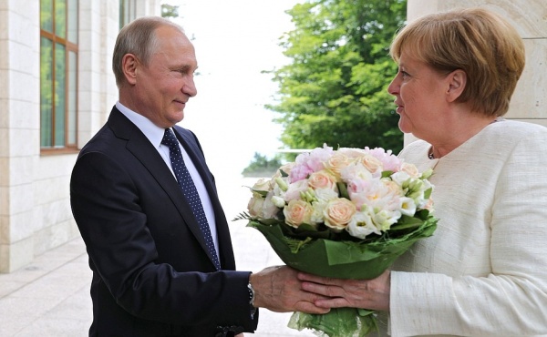 Владимир Путин, Ангела Меркель, переговоры в Сочи(2018)|Фото: Пресс-служба Кремля