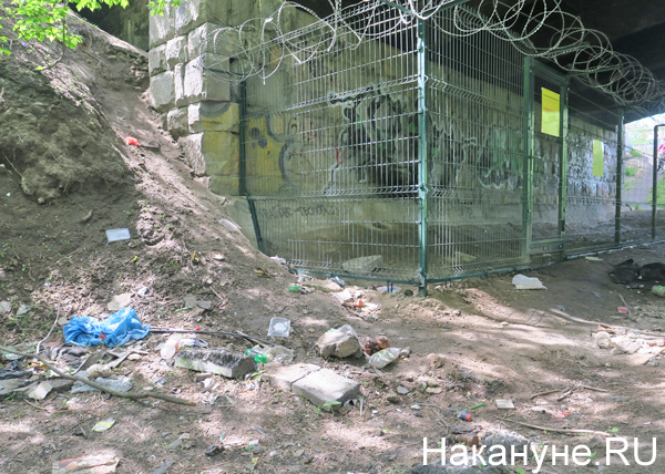 мусор под мостом на ул. Белинского(2018)|Фото: Накануне.RU