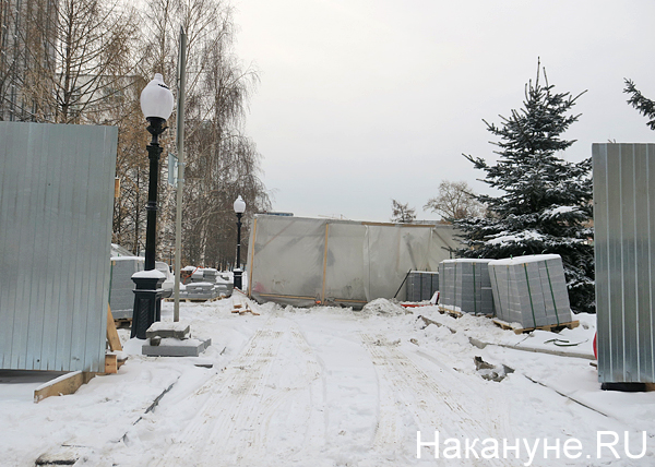 ремонтные работы сквера Попова(2018)|Фото: Накануне.RU
