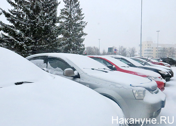 снег, снегопад, машины, парковка, зима(2019)|Фото: Накануне.RU
