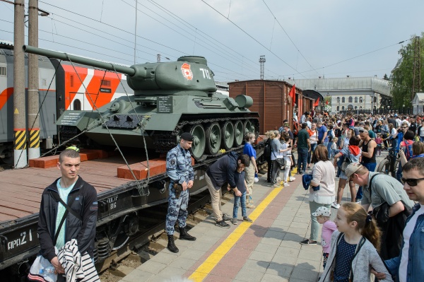 поезд победы,танк т-34(2019)|Фото:пресс-служба правительства Воронежской области