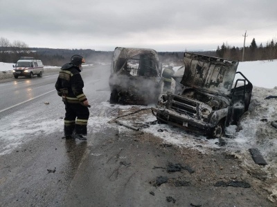 Авария, сгоревшие машины, гибель людей, Полазна - Чусовой(2020)|Фото: ГУ МВД по Пермскому краю