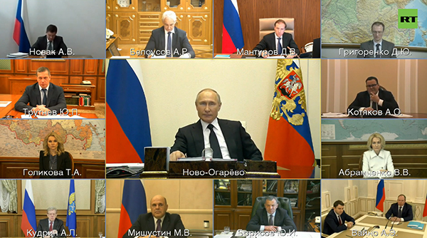 Вступительное слово Путина перед совещанием с членами правительства(2020)|Фото: RT