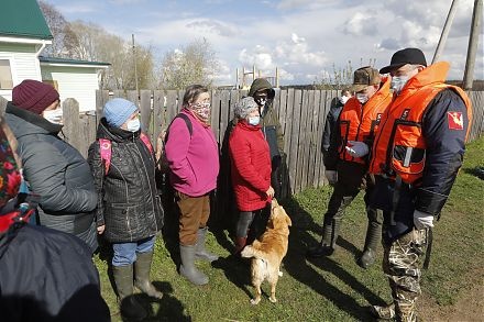 кувшинников, село , встреча, подтопление(2020)|Фото: пресс-служба правительства Вологодской области