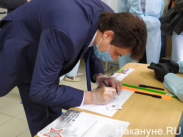 Александр Высокинский на голосовании по поправкам в Конституцию РФ(2020)|Фото: Накануне.RU