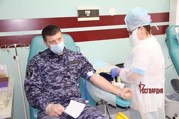 Донорство крови(2021)|Фото: пресс-служба Управления Росгвардии по Тюменской области