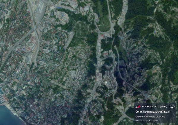 Сочи, паводок, Роскосмос, снимки со спутника(2021)|Фото: twitter.com/roscosmos