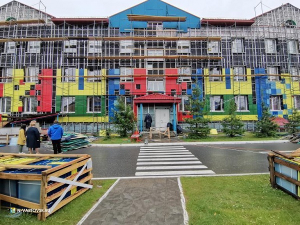 плитка фасадная, ремонт, нижневартовск, детсад(2021)|Фото: пресс-служба администрации Нижневартовска