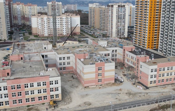 школа, строительство, стройплощадка(2021)|Фото: пресс-служба администрации Краснодарского края