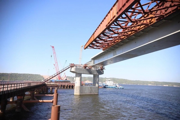 Строительство мостового перехода.(2022)|Фото: пресс-служба вице-премьера Марата Хуснуллина