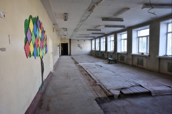 Ремонт школы в Новосибирске(2022)|Фото: пресс-служба правительства Новосибирской области