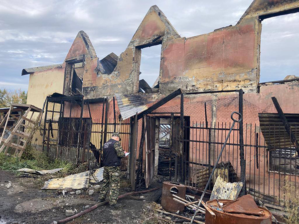 Пожар в поселке Совхозный Белоярского городского округа(2022)|Фото: СУ СК России по Свердловской области