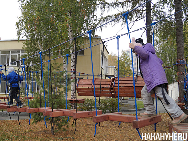 Веревочный парк в екатеринбургском детском саду "Капельки"(2022)|Фото: Накануне.RU