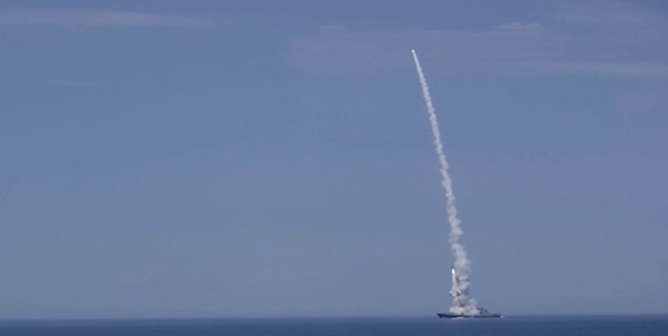 Кадр пуска ракеты по Украине(2022)|Фото: Минобороны РФ