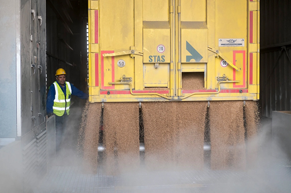 Зерновой грузовик разгружается у одного из операторов порта(2022)|Фото: Al Jazeera / Alexandra Radu