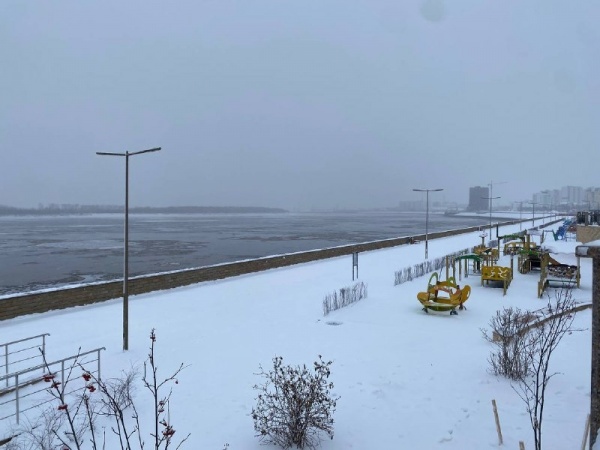 набережная нижневартовска зимой(2022)|Фото: пресс-служба администрации Нижневартовска