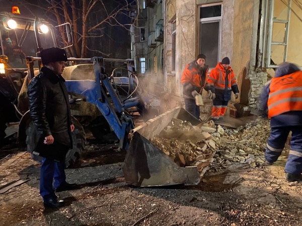 Последствия обрушения стены жилого дома №4 по Зои Космодемьянской в Саратове(2022)|Фото: t.me/sarprok