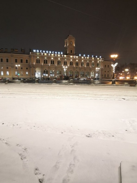 скрин, снег, московский вокзал, петербург, лп(2022)|Фото: соцсети/скрин