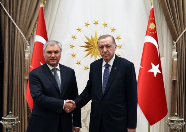 Вячеслав Володин и Реджеп Тайип Эрдоган.(2022)|Фото: пресс-служба президента Турции