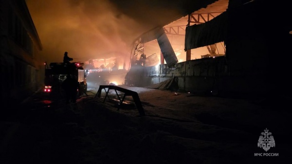пожар в ангаре в Тавде(2023)|Фото: ГУ МЧС России по Свердловской области