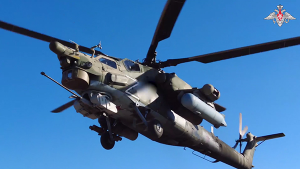 Вертолет Ми-28н ВКС России (2023)|Фото: скриншот с видео Минобороны РФ