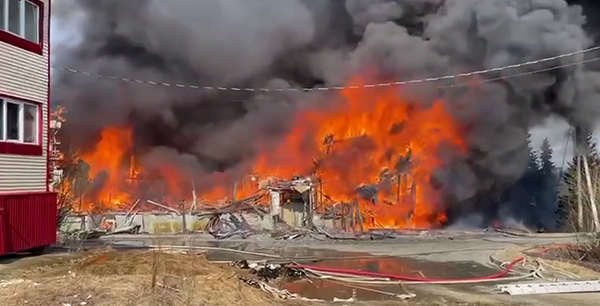Пожар в Аксарке(2023)|Фото: Противопожарная служба Ямало-Ненецкого автономного округа