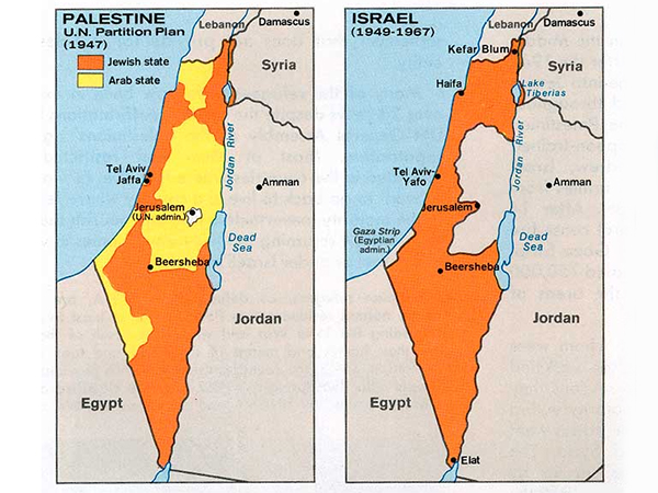 План по разделению Палестины(2023)|Фото: lib.utexas.edu/ U.S. Central Intelligence Agency