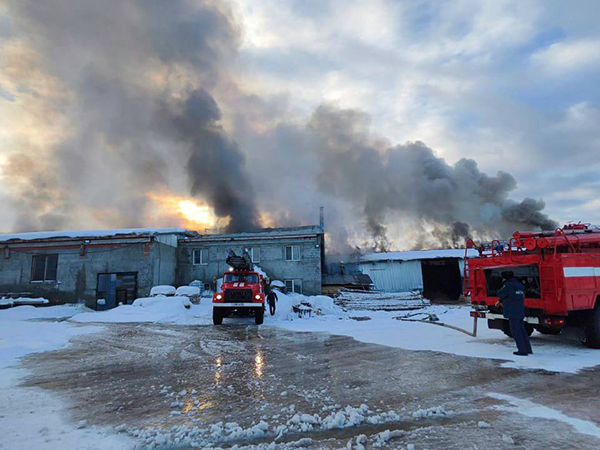 пожар в цехе в Карпинске(2024)|Фото: МЧС России